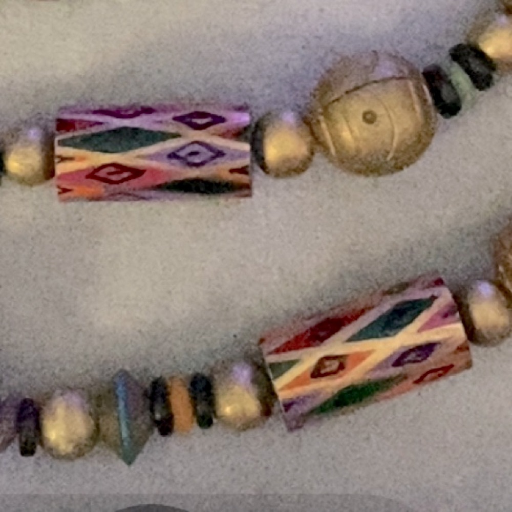 VTG Bohemian Beaded Necklace Set Lot - Picture 5 of 7